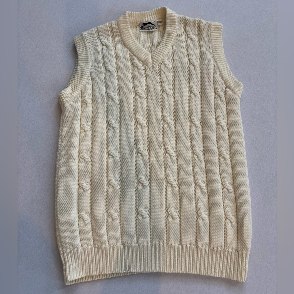 Slazenger Cream V-Neck Sweater